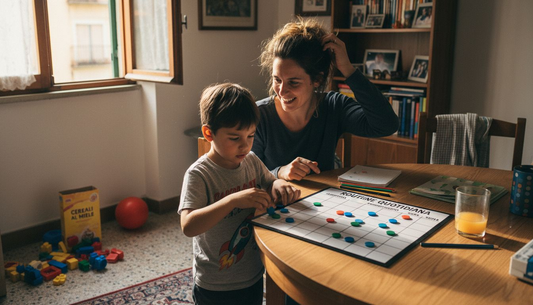 Mamma e figlio organizzano insieme una routine quotidiana su misura per l'ADHD